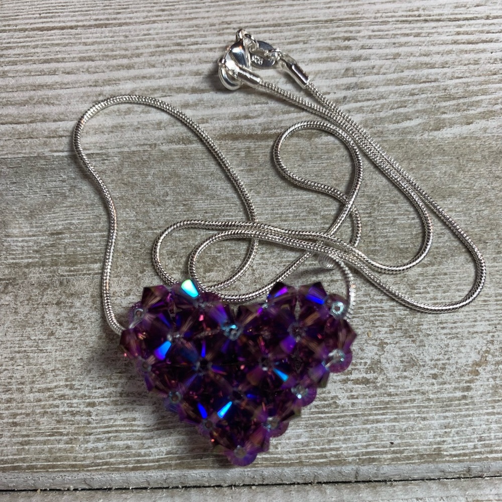 Handmade Swarovski Crystal “Amethyst Shimmer 2X”